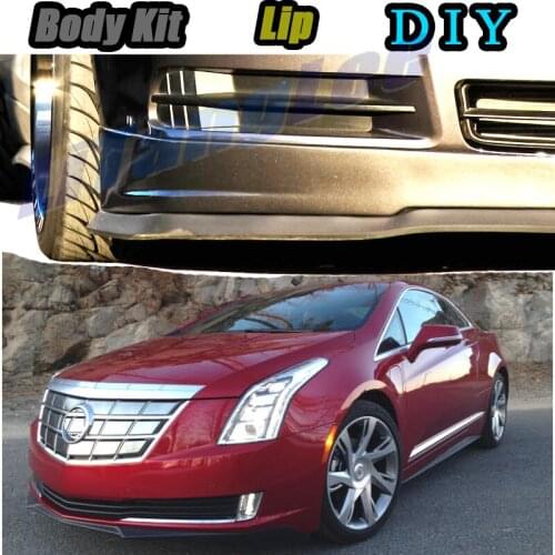 Car Bumper Lip Front Spoiler Skirt Deflector For Cadillac ELR 2014~ 2016 Tune Car Modified Body Kit VIP Hella Flush Lips