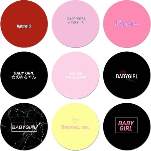 BABYGIRL Quotes Icons Pins Badge Decoration Brooches Metal Badges For Backpack Decoration