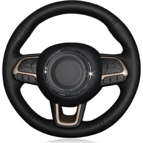 Car Steering Wheel Cover DIY Artificial Leather For Jeep Compass 2017 2018 Renegade 2015-2018 Fiat Toro 2017-2019 Tipo 2015-2019