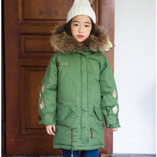 Kids' Cotton Clothing New Style Fur Collar Girls Cotton-padded Jacket Big Boy Korean-style Thick down Jacket Cotton