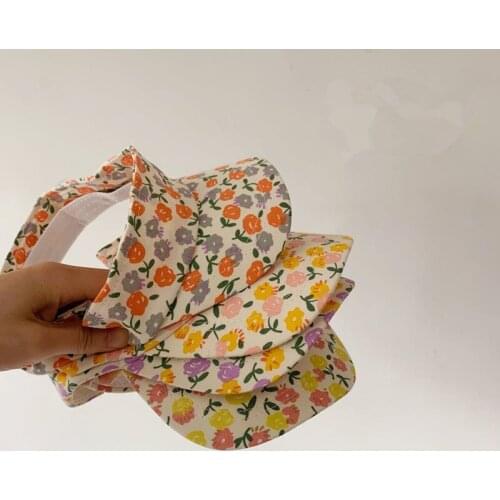 Children Sun Hat Summer Small Flower Boys Girls Baby Sunshade Empty Top Hats Korean Style Fashion Travel Sunscreen Baseball Cap