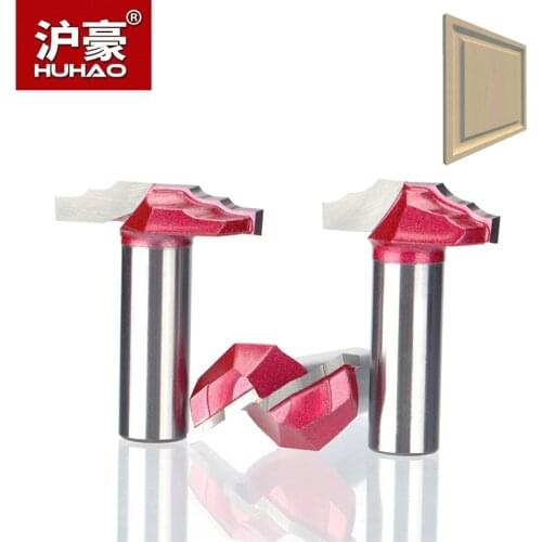 HUHAO 1 pc 1/2" Shank Woodworking Door Frame Router Bits Carbide Classical Door Cabinet Bits For Wood Engraving Milling Cutter