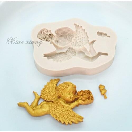Angel Wings Silicone Molds Chocolate Candy Mold DIY Cupcake Fondant Cake Decorating Tools Soap Candle Clay Jewelry Moulds M2117