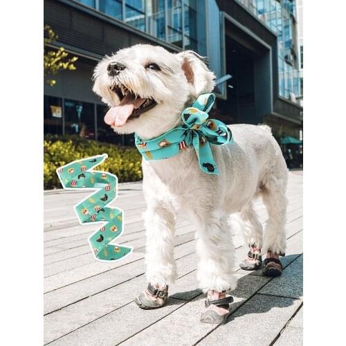 Summer Cooling Pet Ice Collar Dog Cat Cold Scarf French Bulldog Chihuahua Bow Outdoor Summer Heat Relief Accessories