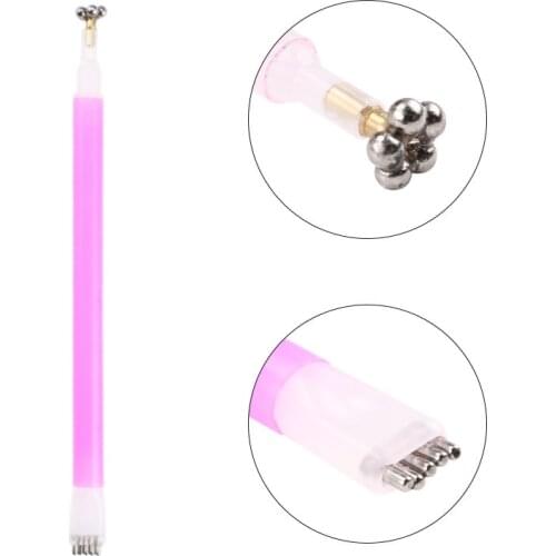 2020 Nail Art Magnet Stick Cat Eyes Double Headed Magnet Nail Gel Polish 3D Line Strip Flowers Effect Strong Magnetic Pen Tools