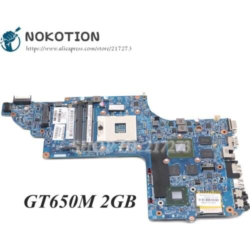 NOKOTION 682174-501 682174-001 48.4ST06.021 PC Motherboard For HP pavilion DV6 DV6-7000 MAIN BOARD HM77 GT650M 2GB Video Card