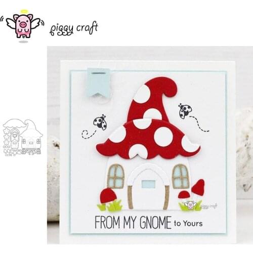 Piggy Craft metal cutting dies cut die mold Mushroom house decoration Scrapbook paper craft knife mould blade punch stencils die