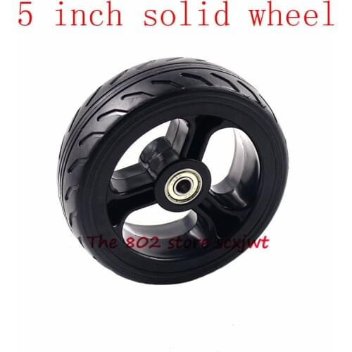 Lightning Delivery 5 Inch Solid Wheels 5'' Tubeless Wheel Tyre for Electric Scooters Strollers Trolley Wheelchairs