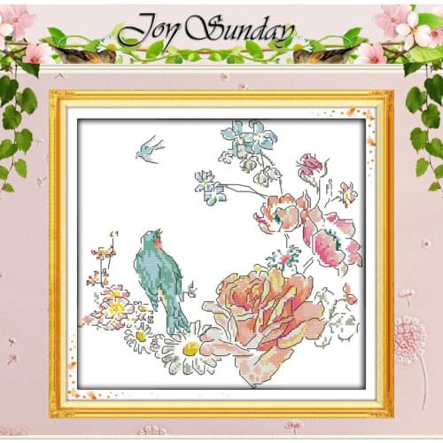 The bird and roses Patterns Counted Cross Stitch 11CT 14CT Cross Stitch Set Wholesale Cross-stitch Kit Embroidery Needlework