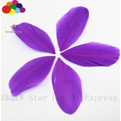 Natural 5-9CM goose feather hard floating head dyed dark purple 100PCSDIY craft jewelry bubble ball decorative feather