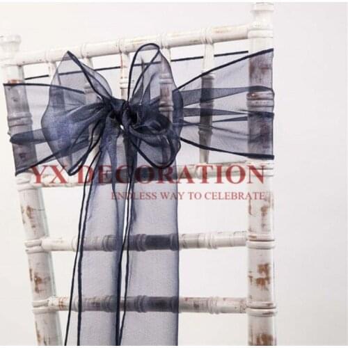 Wholesale Price Organza Chair Sash Tie Bow For Chiavari Chair Decoration Wedding Event Banquet