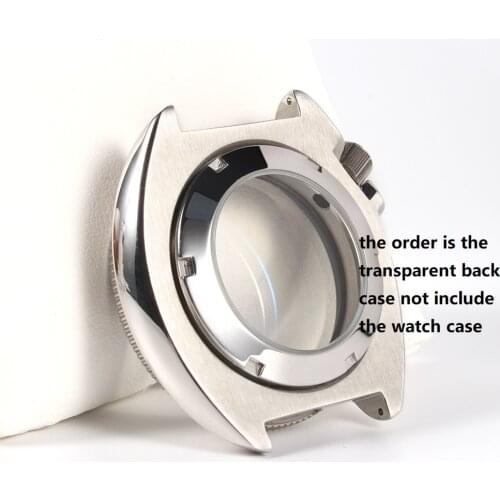 Transparent Case Back for Seiko 6105 SKX007 SKX009 SKX013 Turtle SRP Samurai 6309 fit for NH35 NH36 movement