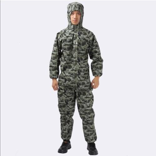 S-4xl 2020 New Men Plus Size Clothing Camouflage One Piece Work Wear Jumpsuit Machine Repair Dust Proof Hooded Jacket Coat
