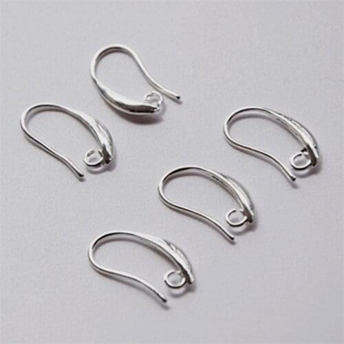 Free 50PCS Wholesale Lot 925 Silver Jewelry Findings 925 Sterling Silver Earring Pinch Hooks Earwire For Crystal Pearl FY-13