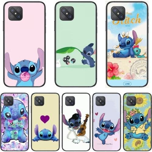 Stitch Fashion Phone Case cover For OPPO A91 9 83 79 92s 5 F9 A7X Reno2 Realme6pro 5 black tpu cell cover
