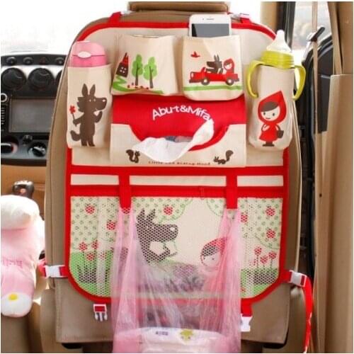 Mylb Car Cartoon Cute Back Seat Storage Hang Bag Organizer Stowing Tidying Baby Kids Sundry Specially Automobile Interior