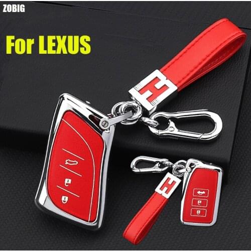 ZOBIG 2-4 Buttons Smart keyless Remote Key Fob case Cover Shell Keychain for RX IS CT GS NX ES RC RC Lexus UX200 LS500 LS500H