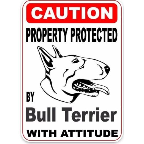 New Personality Bull Terrier Dog Car Sticker Vinyl PVC 14cm*10cm Motorcycle Decals Windshield Car Window Car Decals