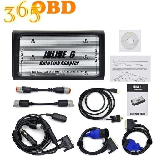 INLINE 6 Data Link Adapter Insite V7.62 Data Link Adaptor for C ummins Heavy Duty Truck Diagnostic Tool Diesel Truck Scanner