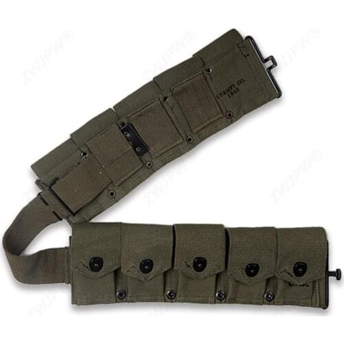 WW2 US A RMY M1 CANVAS GARAND TEN CELL POUCH ARMY GREEN HIGHT QUALITY