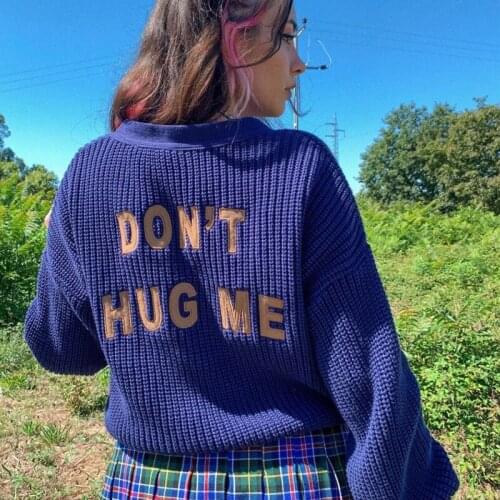 Aw2021 womens wear Euramerican alphabet bear embroidered T-shirt short womens loose sweater versatile cardigan