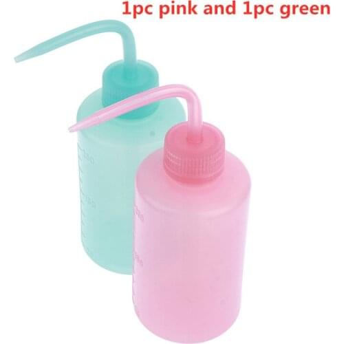 1PCS/2PCS Permanent Makeup Rinse The Bottle 250mL Wash Clean Clear Plastic Green/Pink Soap Lab Wash Squeeze Diffuser Bottle