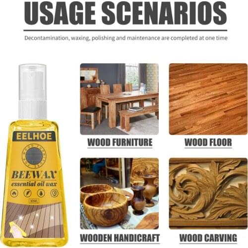 1PC 30ml Wood Seasoning Beewax Complete Solution Furniture Care Beeswax Spray For Household Cleaning Solid Wax Polishing Spray