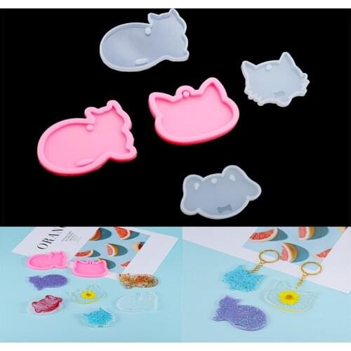 1 Pcs Cat Animal Pendant Silicone Mold Animal Pendants Epoxy Resin Mould for DIY Resin Keychain Craft Jewelry Making Accessories