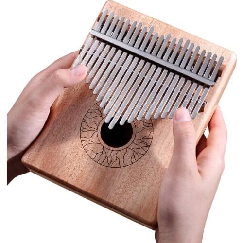17 Key Kalimba Thumb Piano Solid Wood Portable Keyboard Instrument High Quality Mahogany Wooden African Kalimba Finger Piano New