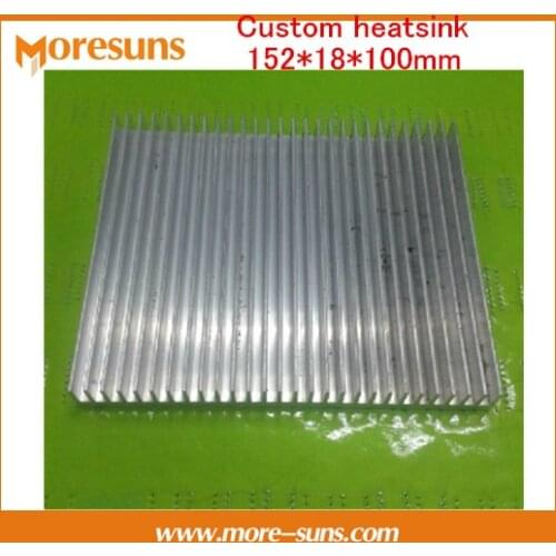 Fast Free Ship 2PCS Custom heatsink 152*18*100mm Aluminum radiator wide 152mm,high18mm,wholesale Cooler Cooling Fin Heatsink