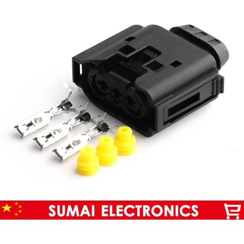 3 Pin 3.5mm female Ignition coils connector,3.5mm ABS Sensor plug for BMW e46 61138364494