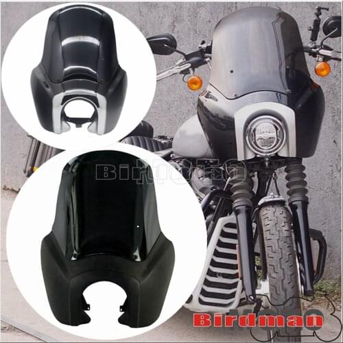 Black Windshield Motorcycle Headlight Cover Fairing For Harley Softail Street Bob FXBB Standard FXST 5.75" Headlamp 2018-2021