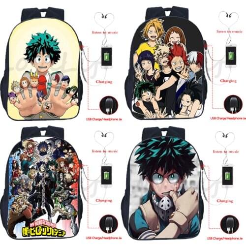 My Hero Academia Backpack kids Boku No Hero Academia School Bags Unisex Travel Laptop Rucksack Bookbag For Boys Girls Mochila