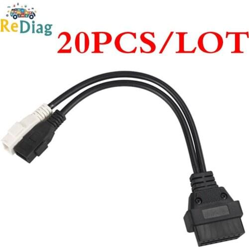 20Pcs/Lot 2x2Pin Connector to OBD2 16Pin For AUDI for VAG Series For AUDI 2x2 KKL 2P+2P to 16 Pin OBDII OBD2 Diagnostic Adapter
