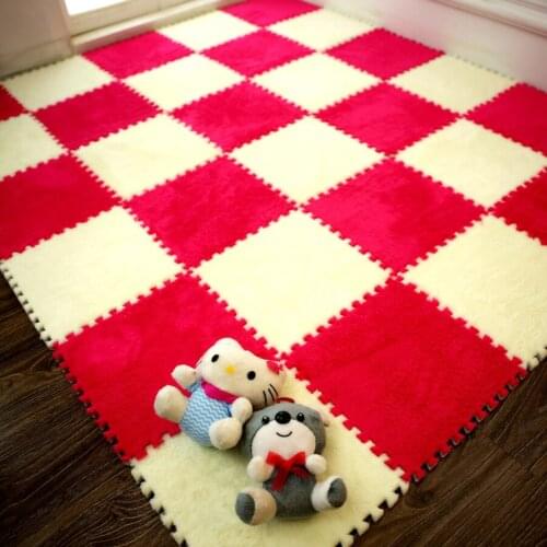 DIY 30*30cm Carpet Living Room Bedroom Children Kids Soft Carpet Magic Patchwork Jigsaw Splice Heads Climbing Baby Mat Area Rugs