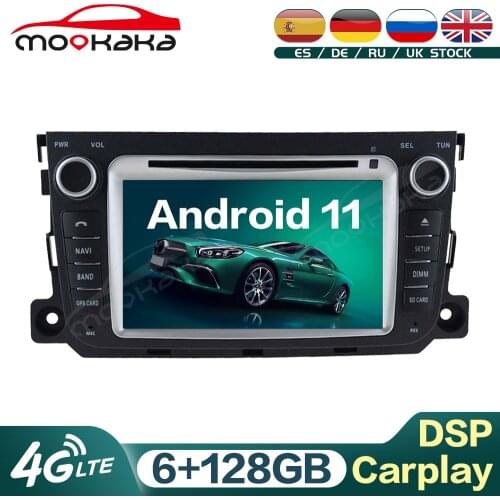 For Mercedes Benz Smart 2010-2014 Android 11 Car Multimedia Player Auto Radio GPS Navigation Audio Stereo Head Unit Carplay DSP