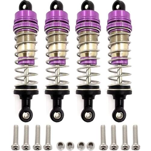 For WLtoys 144001 124019 124018 4Pcs Metal Shock Absorber Damper RC Car Upgrade Parts Accessories