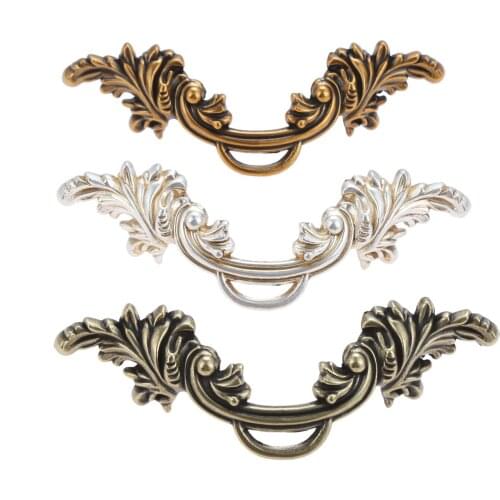 DRELD 64mm Antique Furniture Handle Alloy Cabinets Handle and Knobs Door Drawer Wardrobe Cupboard Dresser Kitchen Handle Pull