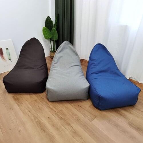 Dropshipping Leisure Linen Bean Bag Chair Cover Single Bedroom Tatami Reclining Chair Coat For Child Balcony
