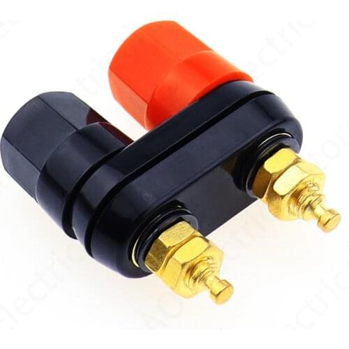 Quality Banana plugs Couple Terminals Red Black Connector Amplifier Terminal Binding Post Banana Speaker Plug Jack