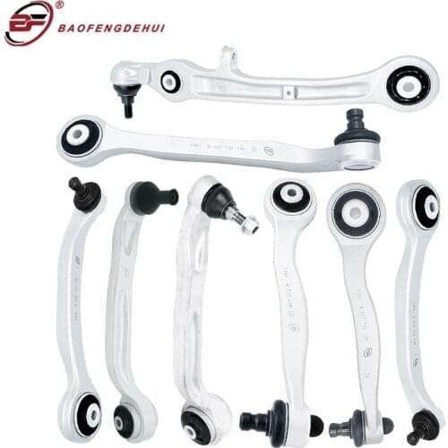 8 Pieces Swing Arm Set for Audi C6 A6 2005-2011 Car suspension Control Arm 4E0407505/6 4E0407509/10 2*4F0407151 4F0407693/4