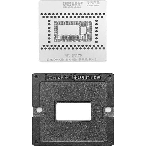 Amao Magnetic Steel Ball Plant Net For APPLE Mac Laptop 4 CPU Tin Planting Platform SR170 BGA Reballing Stencil