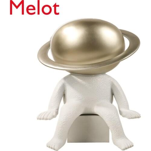 Minimalist Creative Astronaut Decoration Home Living Room Bedroom Study TV Cabinet Decorations Children Kids Character Resins