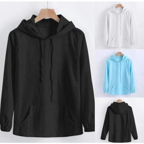Fashion Men Shirt Vintage Skin-friendly Comfortable Drawstring Hooded Pullover Shirt for Daily Wear Men Streetwear Men Clothing