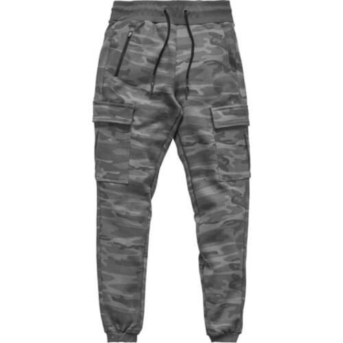 Mens Jogging Pants Fashion Knitting Fitness Sweatpants Outdoor Gym Running Training Slacks Multi-pocket Jogging Cargo Pants