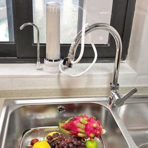 Desktop single-stage W ater Purifier Kitchen Faucet W ter Filtration System Washable Ceramic Percolator Tap Counter Top