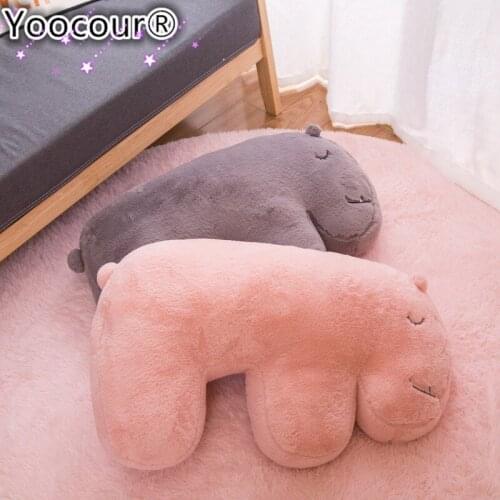 New Kawaii Polar Bear Plush Doll Baby Super Soft Stuffed Cute Sleeping Bear Pillow Animal Plush Toy Children Christmas Gift