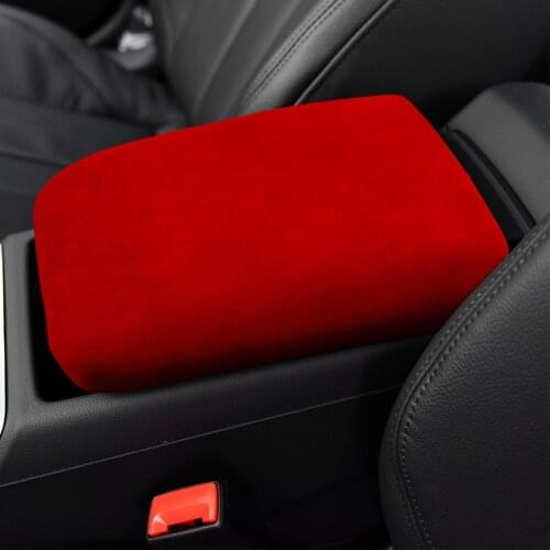 New Suede Car Accessory For Audi A4 A5 2017-2021 Central Armrest Storage Box Container Cover Styling
