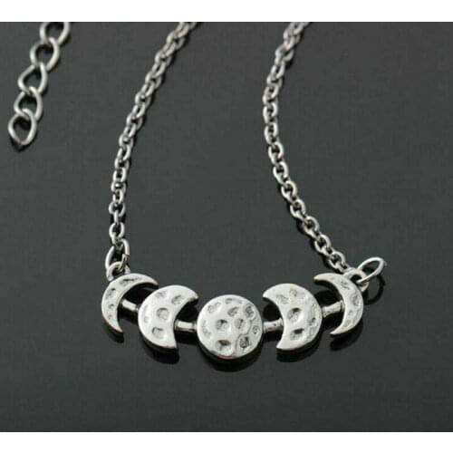 Necklace Jewelry Gift Moon Phase Pendant Lunar Eclipse Vintage Jewelry Womens
