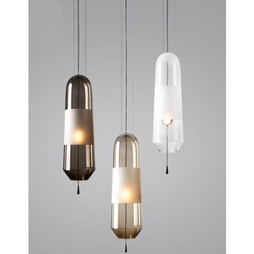 Pendant lights glass small pendant lights glass single head creative postmodern personality cafe color glass ball pendant light